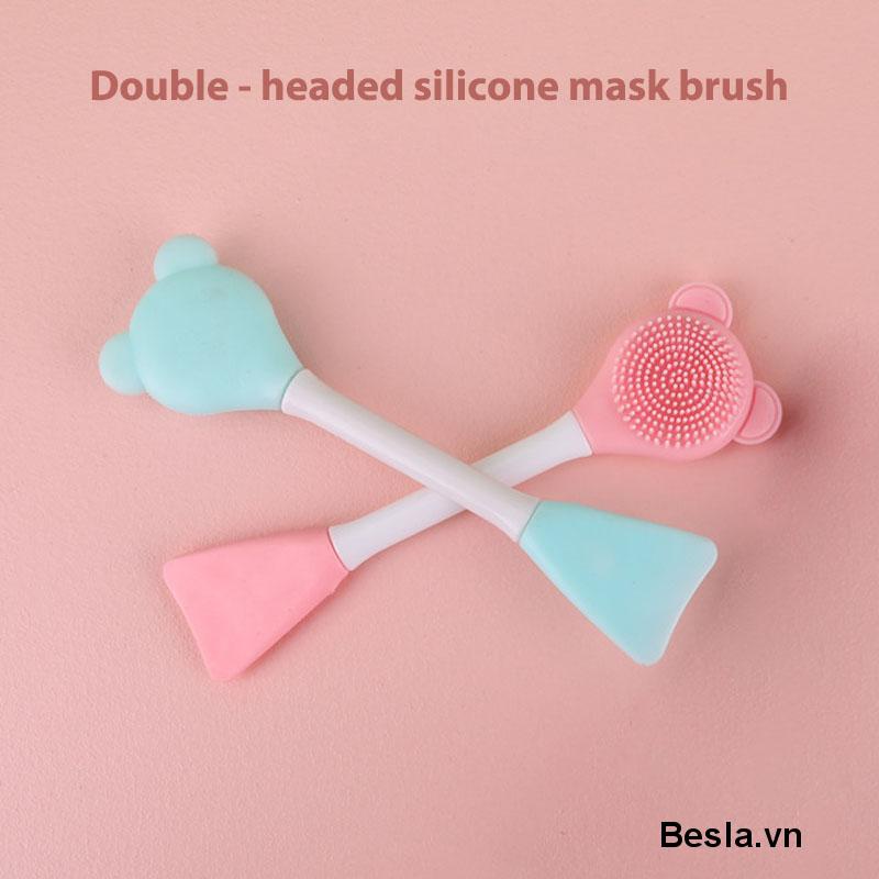 ⭐Bàn chải silicone rửa mặt tẩy tế bào chết loại bỏ mụn đầu đen cầm tay mềm mại