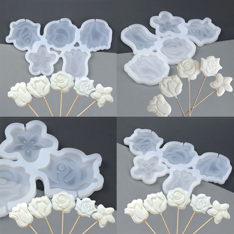 Khuôn Silicone Làm Kẹo Mút Hình Bướm Trứng Thỏ Cho Trẻ Em DIY Ba