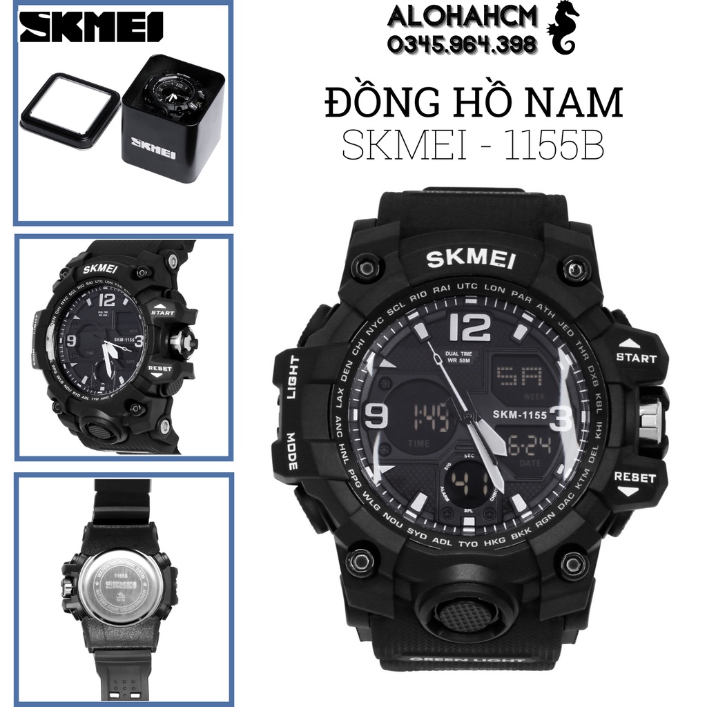 ĐỒNG HỒ NAM SKMEI 1155B - Thiết Kế Thời Trang Đi Cùng Năm Tháng - SIÊU ĐẸP - SIÊU CHẤT