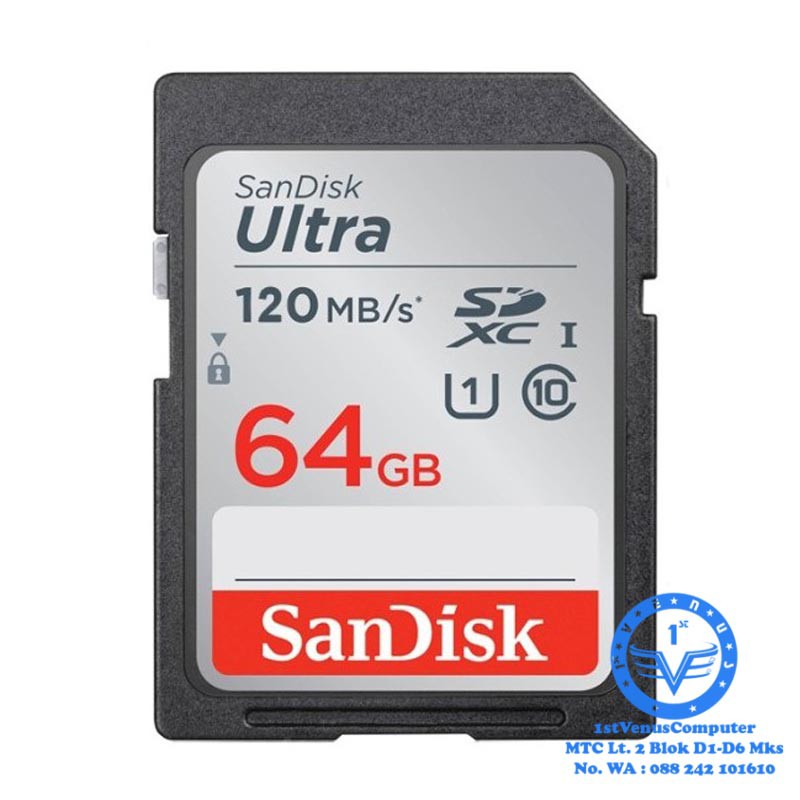 Thẻ Nhớ Sandisk Ultra Sdxc 64gb Class 10 120mbps / Mem31-san
