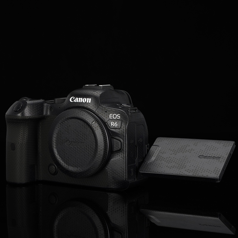 Miếng Dán Skin Máy Ảnh 3M - Mẫu Black Mamba vân nổi - Cho máy ảnh Canon EOS R/ RP/ R5/ R6....