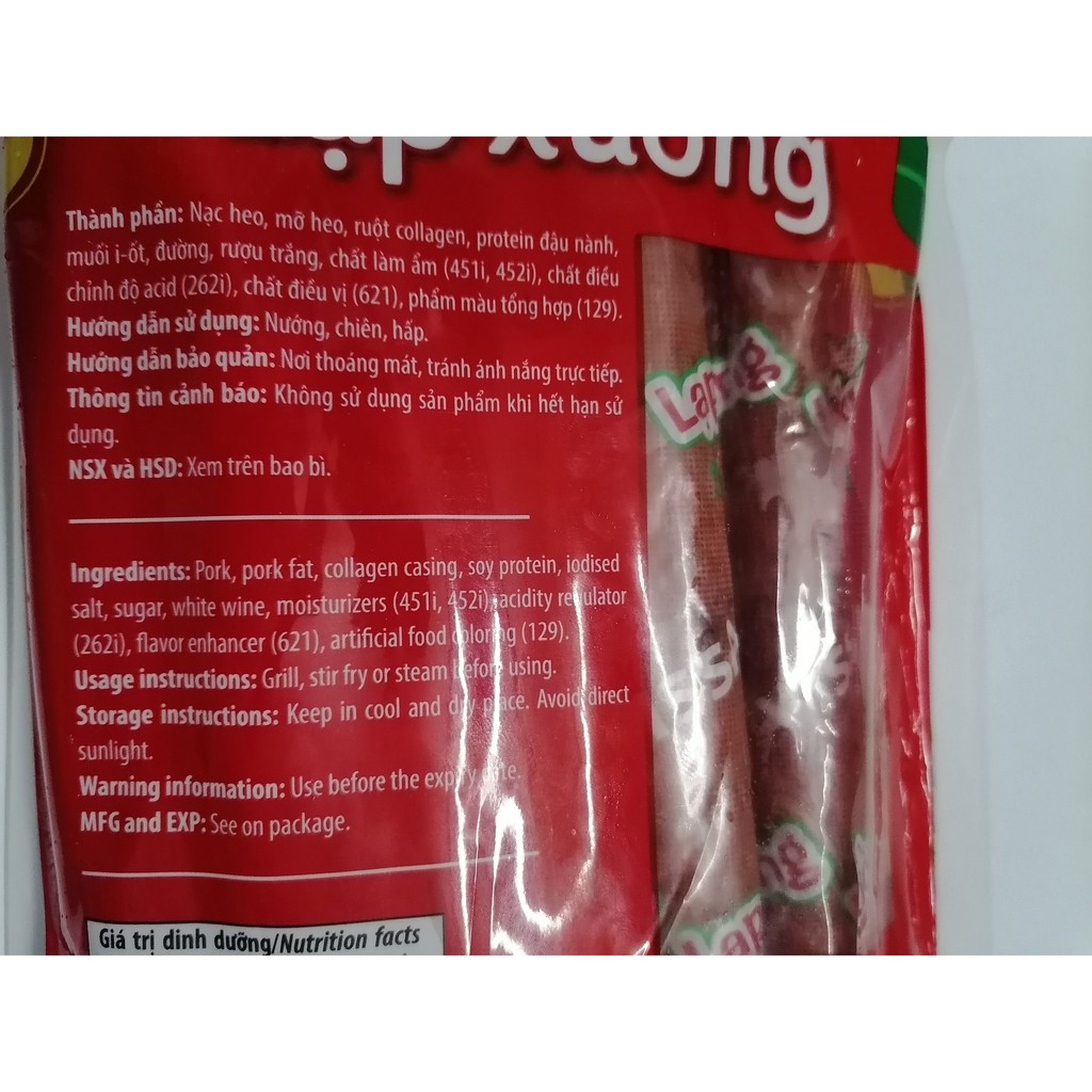 [Gói 500g – 3 BÔNG MAI] LẠP XƯỞNG [VN] VISSAN Sausage