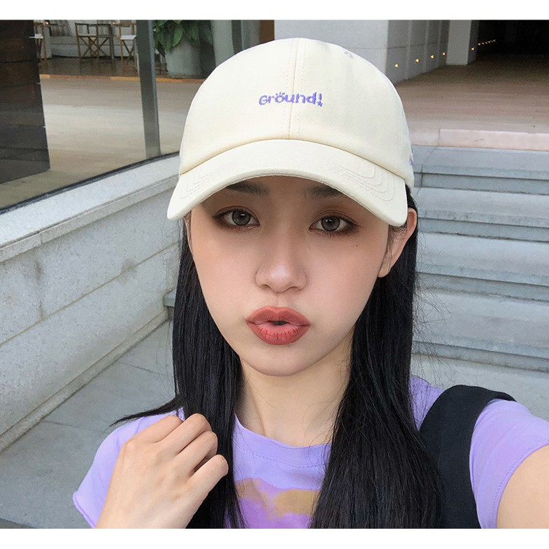 Mũ nón lưỡi trai bóng chày thêu chữ ground unisex cá tính phong cách Hàn Quốc - MU170