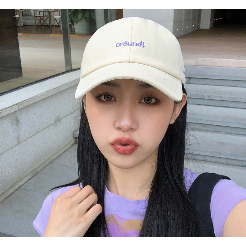 Mũ nón lưỡi trai bóng chày thêu chữ ground unisex cá tính phong cách Hàn Quốc - MU70