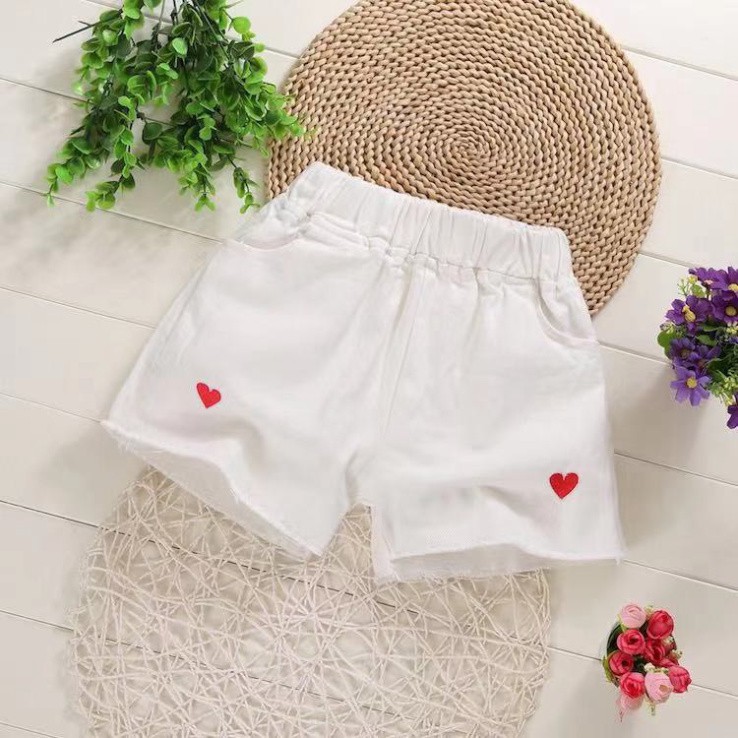 Quần sooc đùi jean thời trang xinh xắn dành cho bé gái 2-14 tuổi Hàng Quảng Châu Cao Cấp (0881)