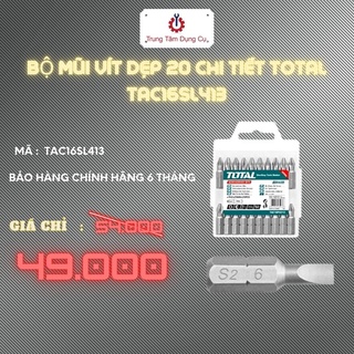 Bộ mũi vít dẹp 20 chi tiết total tac16sl413