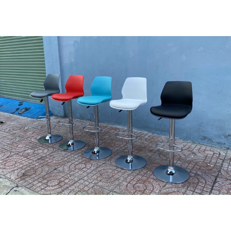 GHẾ QUẦY BAR CAFE JB-39 NỆM NHỰA PP LÓT MÚT PU CHÂN THÉP SƠN/THÉP MẠ CHROME