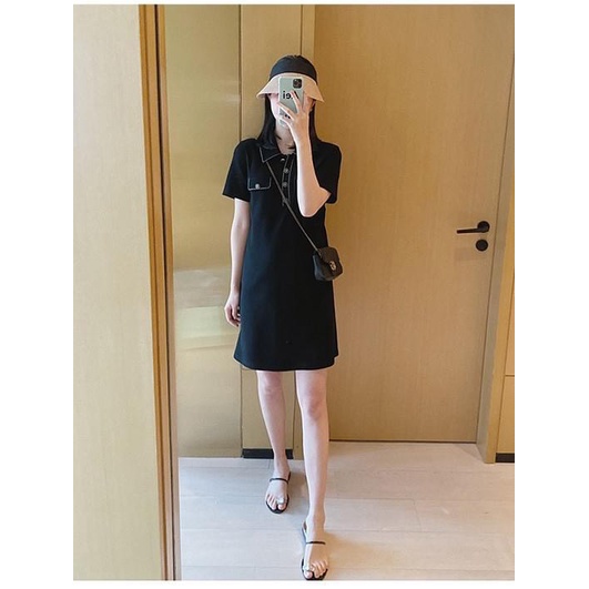 Đầm thun Polo Dress dáng Mini - Best-Seller tại Gimi Form xinh xắn