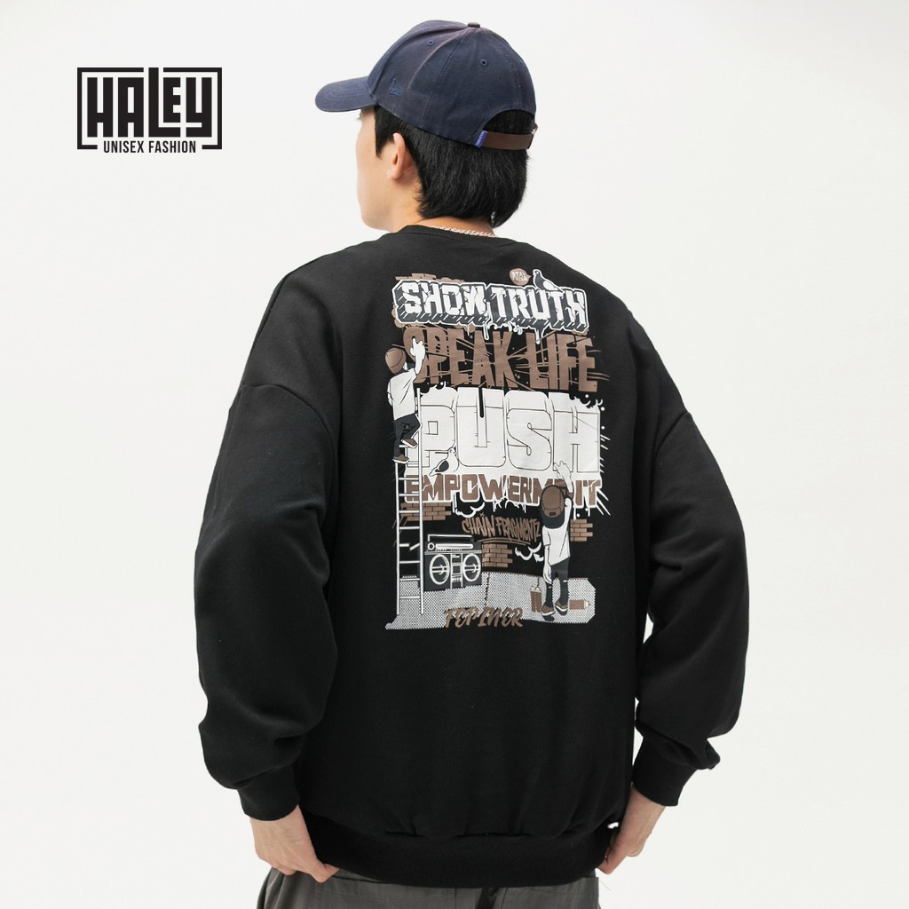 Áo Sweater SHOWTRUTH Nam Nữ Phong Cách Hàn Quốc, Chất Nỉ Dày Dặn Ấm Áp SW 12 Haley