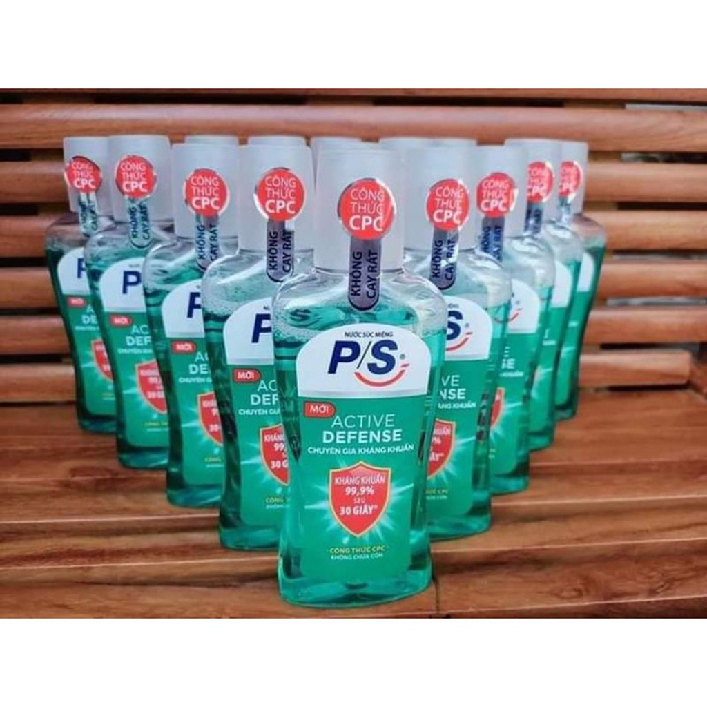 Nước súc Miệng P/S Active Defense, Chuyên gia kháng khuẩn 99,9 %