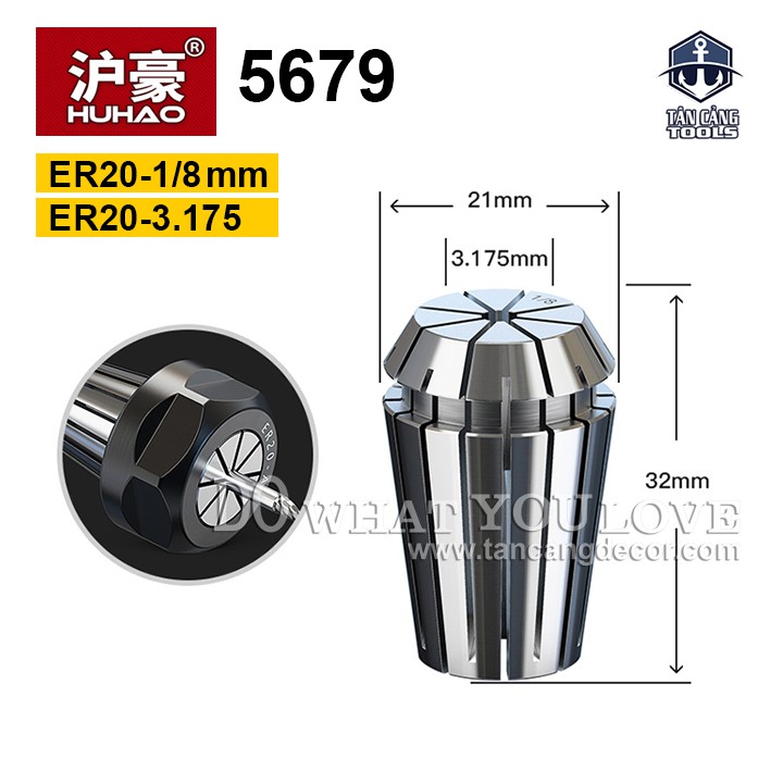 Collet CNC Huhao ER20 ( Nhiều Cỡ Kẹp )