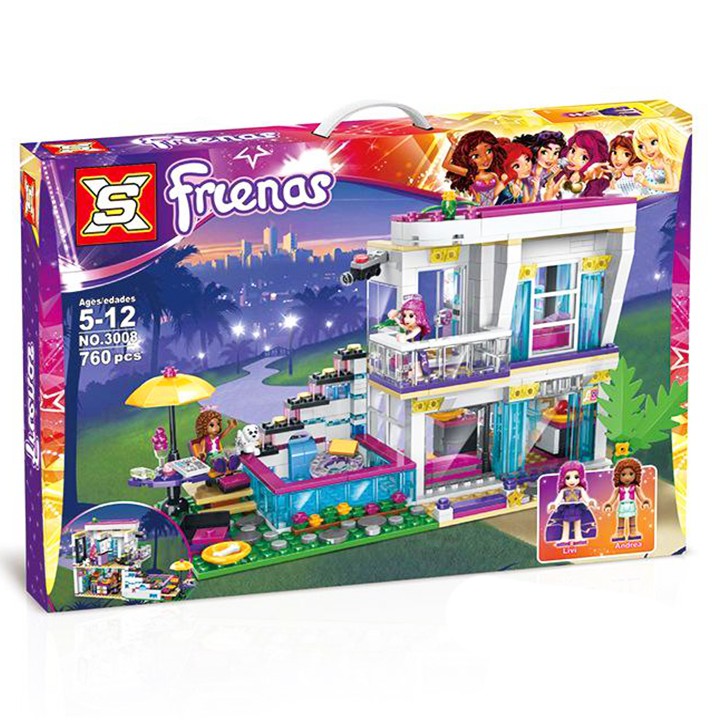 Bộ Lego Xếp Hình Friends 10498/3013 Siêu Biệt Thự Siêu Cao Cấp Của Ngôi Sao Olicia 🦀 Lego Lắp Ráp Đồ Chơi Cho Bé Gái