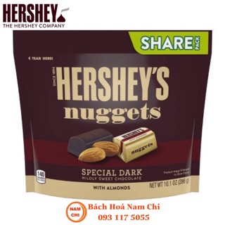 Socola Hershey Hạnh Nhân Đen Đắng Hershey’s Nuggets Dark Chocolate 286g