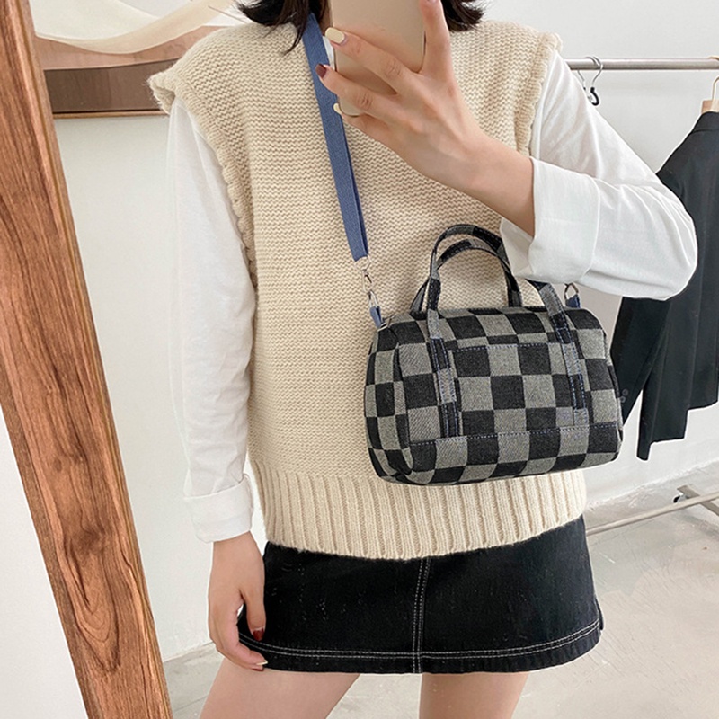 Túi Xách Nữ Vải Jean In Hình Thời Trang Hàn Quốc