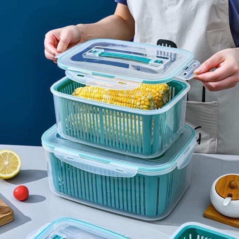 Hộp đựng đồ tủ lạnh .Sét bộ rổ kèm chậu 8 món đựng đồ  bảo quản tủ lạnh hàng loại 1 .đổi trả sản phẩm trong vòng 7 ngày