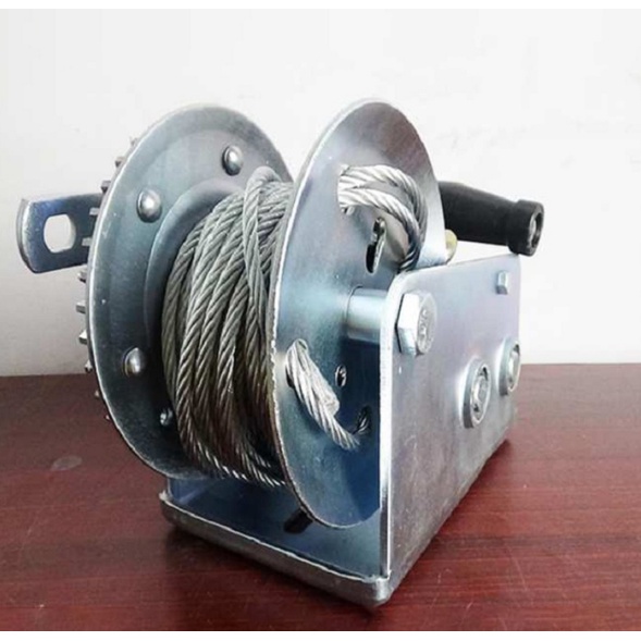 Tời quay tay 800lbs cáp 8m trọng tải 360kg