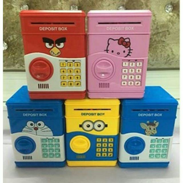 Két sắt Mini Hình doreamon kitty minion size lớn