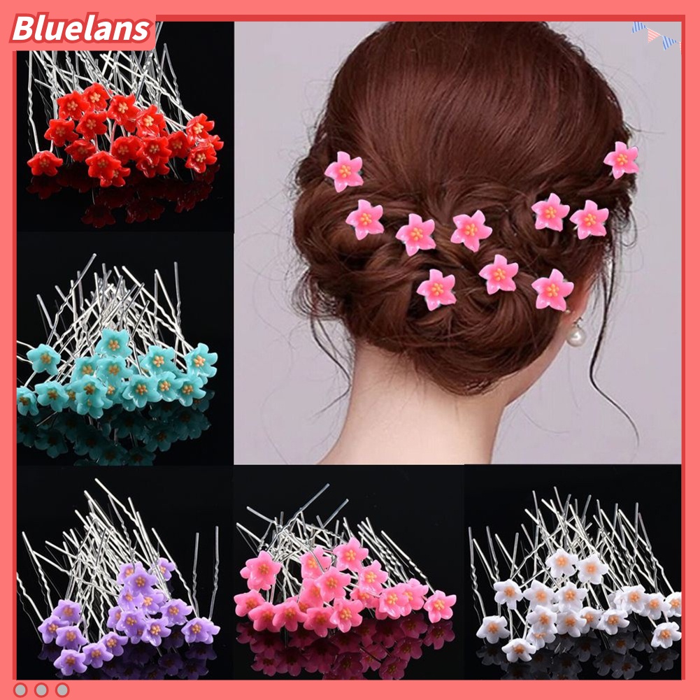 Set 10 cài tóc hình bông hoa xinh xắn dành cho cô dâu