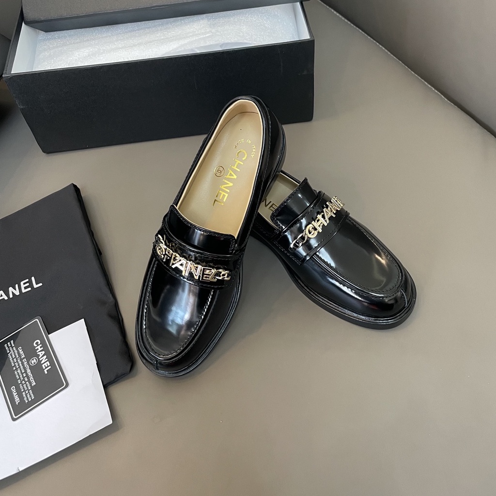 Mới Giày Lười Da Màu Vàng Nguyên Chất Không Có Hộp Cho Nữ