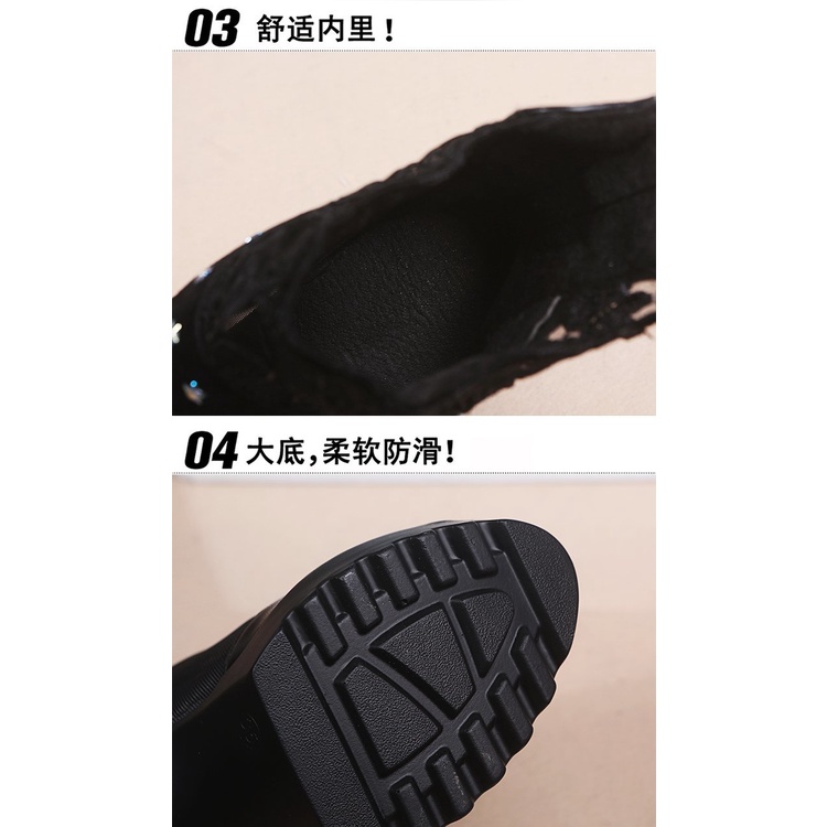 Giày Cao Gót Sandal Bằng Da Phối Lưới Thời Trang Mùa Hè 2022