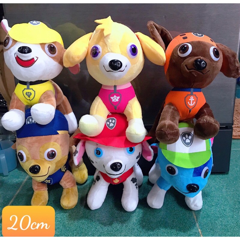 6 CON Thú Bông ĐỘI CHÓ CỨU HỘ 25cm Cao Cấp,Lông Nhung Mịn