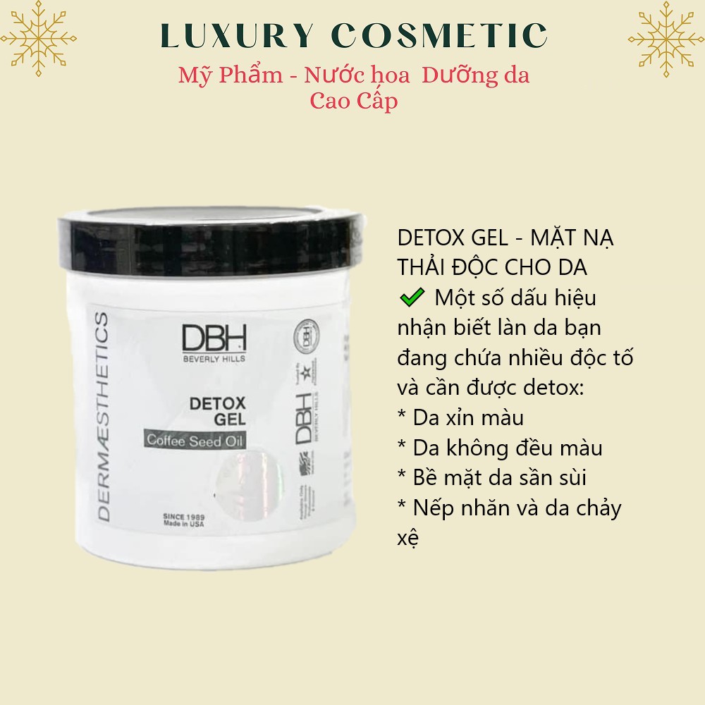 Mặt nạ thải độc DBH DETOX GEL 8oz