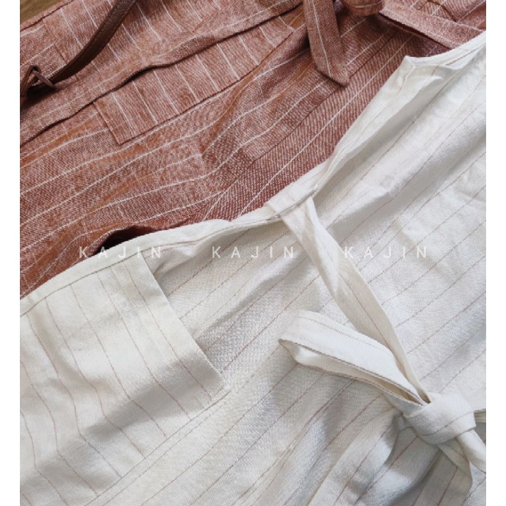 Jumpsuit Sọc Linen Tưng