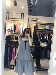 Váy thô kẻ cánh tiên