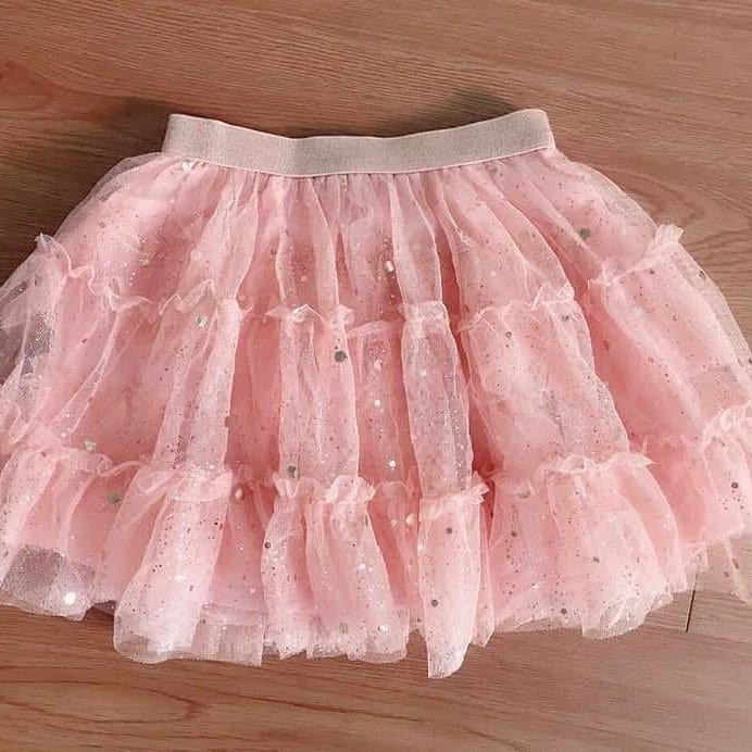 Chân váy xòe bé gái màu hồng siêu xinh