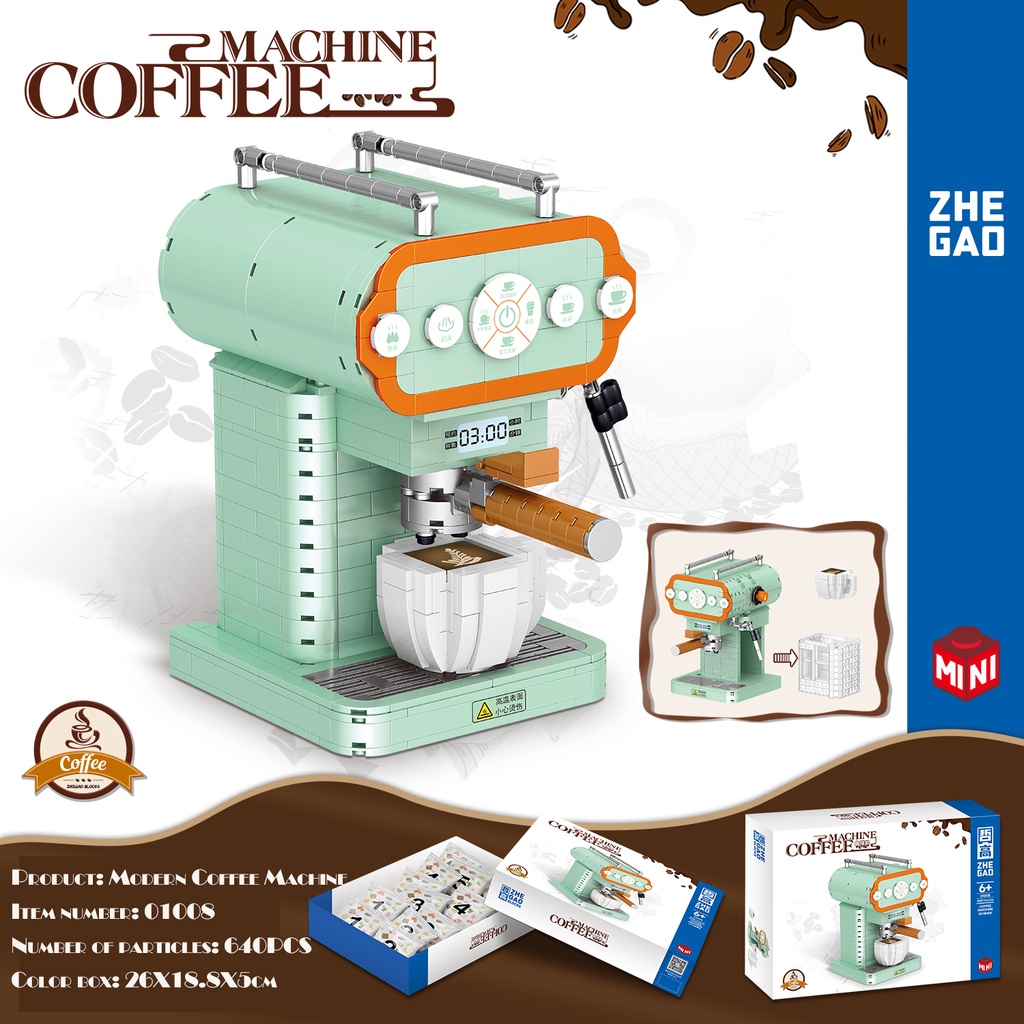 Bộ Đồ Chơi Lắp Ráp Mô Hình Máy Pha Cà Phê Cho Bé