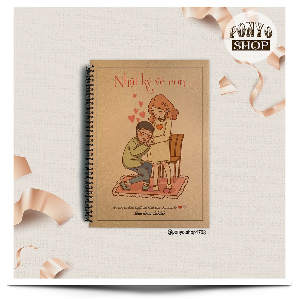 👶Sổ Nhật ký cho Mẹ và Bé (In bìa theo yêu cầu)