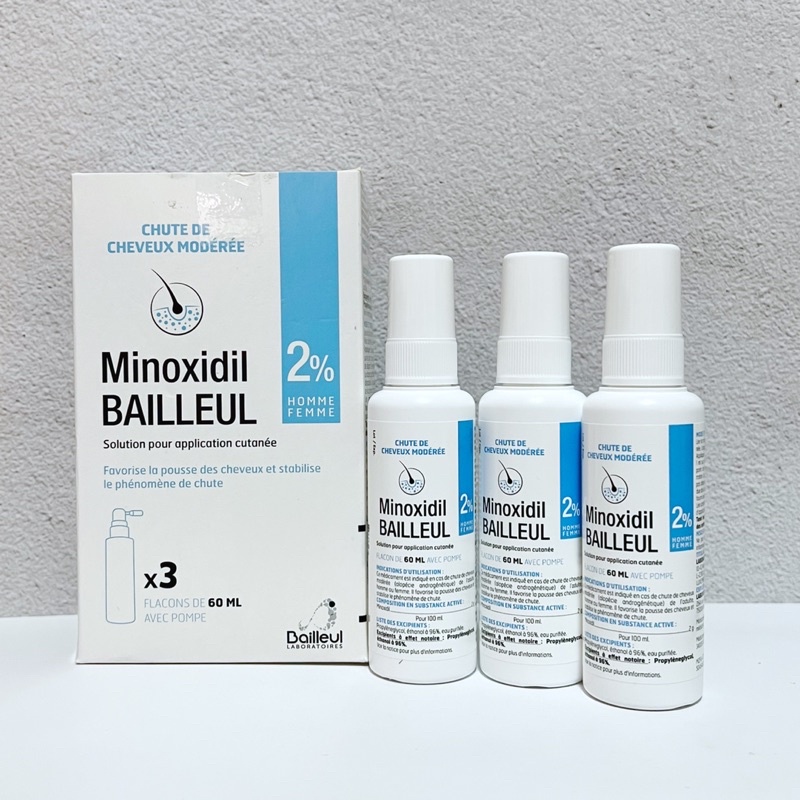 Chai xịt giảm rụng, kích mọc tóc Minoxidil Pháp 2%, 5%