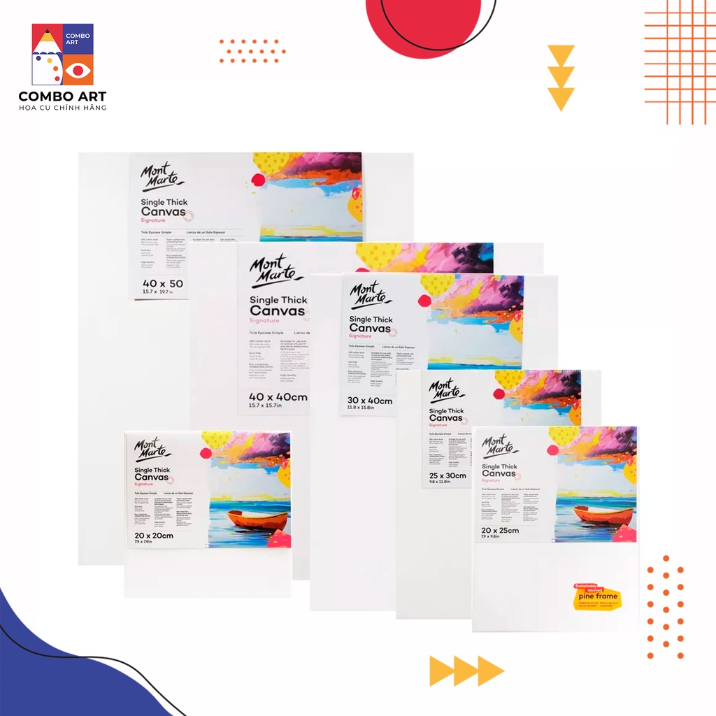 Khung Canvas Mont Marte CSST - Canvas Vẽ Tranh, Toan Vẽ