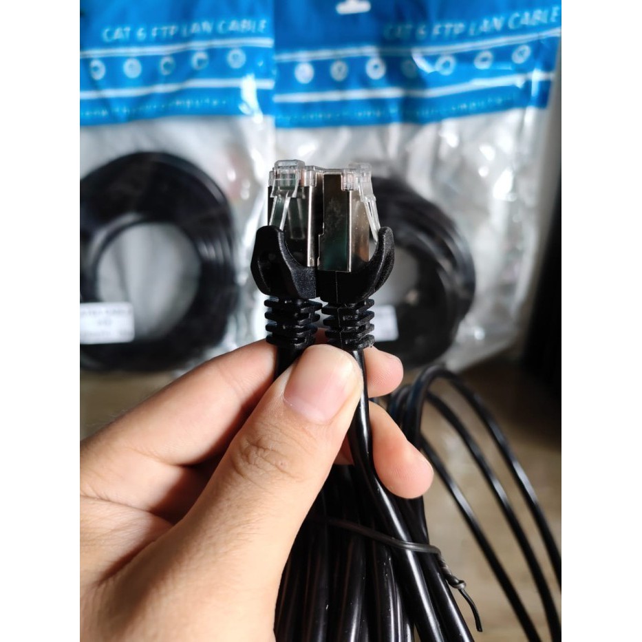 Dây Cáp Lan Ftp 10m 10m Cat6 Cat 6 Jack Kim Loại Sử Dụng Ngoài Trời