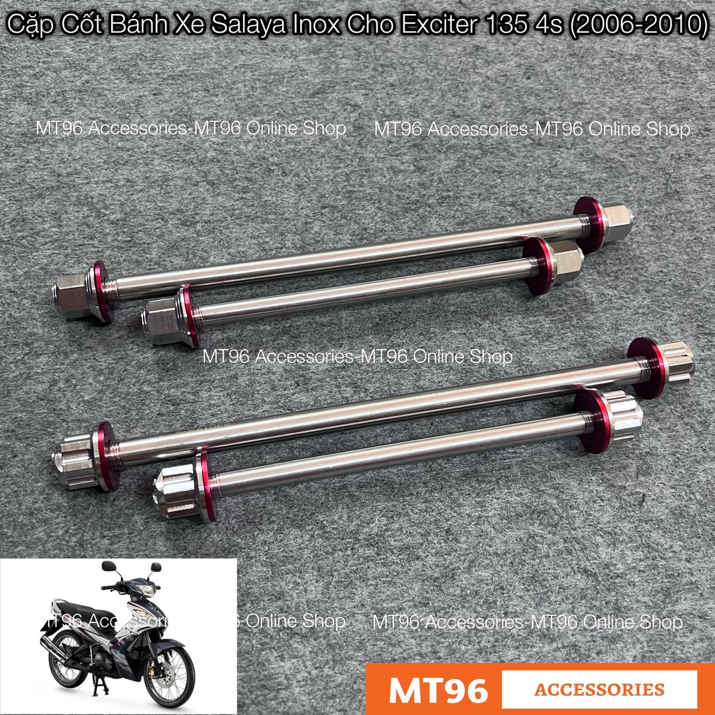 Cặp Cốt Bánh Xe Salaya Cho Exciter 135 4s (2006-2010), Ex2010 Kèm Lông Đền