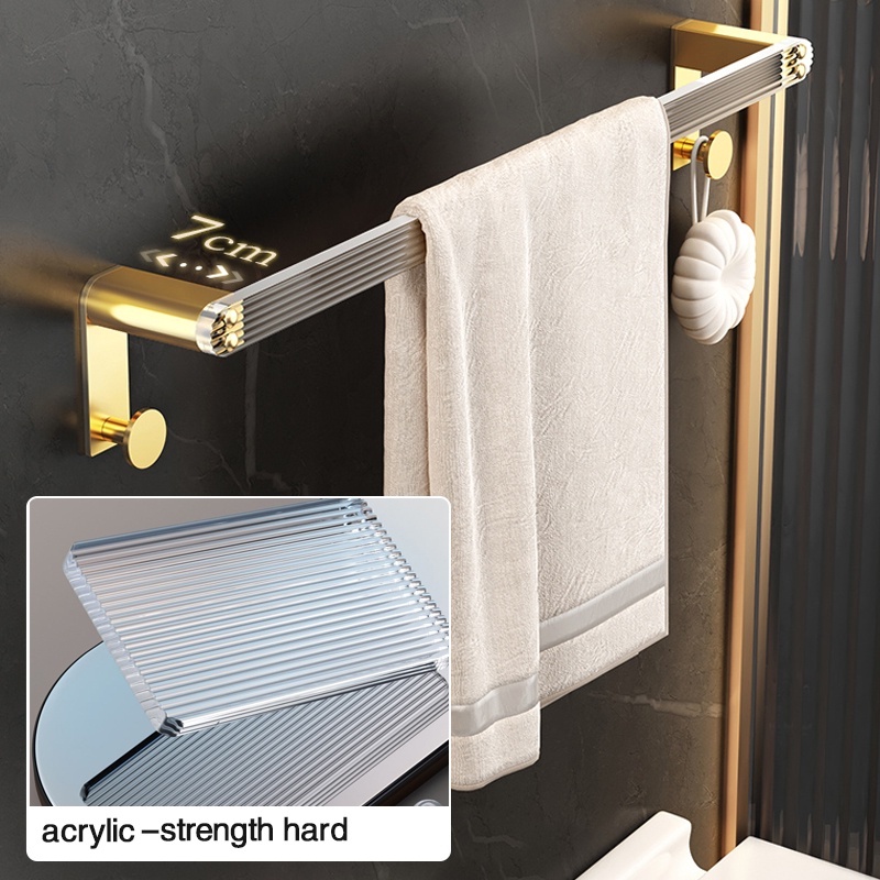 A - LIFE Giá Treo Khăn Lau Kính / Máy Sấy Tóc Bằng Acrylic Cao Cấp Cho Phòng Tắm / Nhà Vệ Sinh