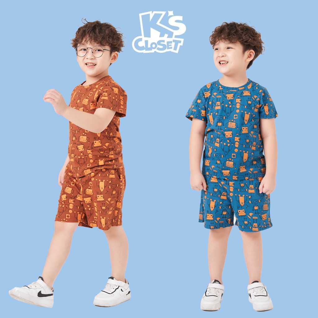 Bộ Quần Áo Cotton Cộc Tay Cho Bé Trai (03 - 09 Tuổi) K's Closet K103ONS, K249ONS TMMN