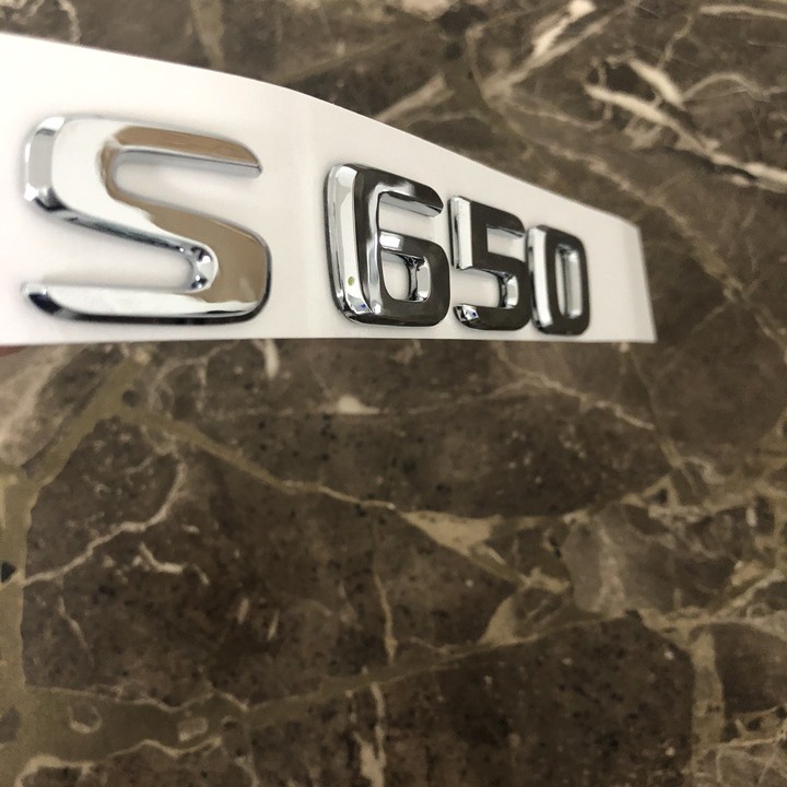 Decal tem chữ S560 / S600 / S650 dán đuôi xe ô tô Maybach