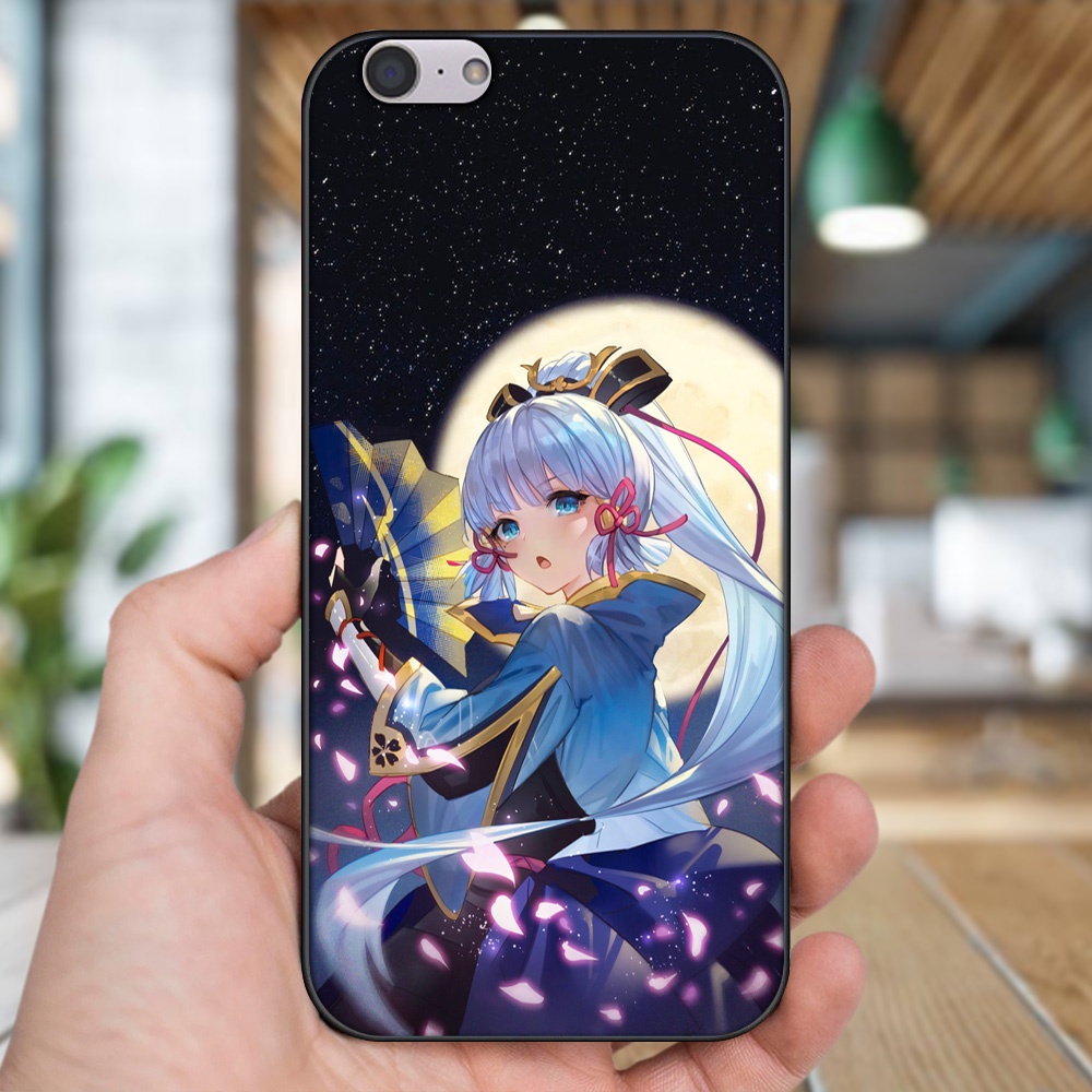 Ốp lưng Oppo A39, F3 Lite viền đen in hình Ayaka Genshin Impact