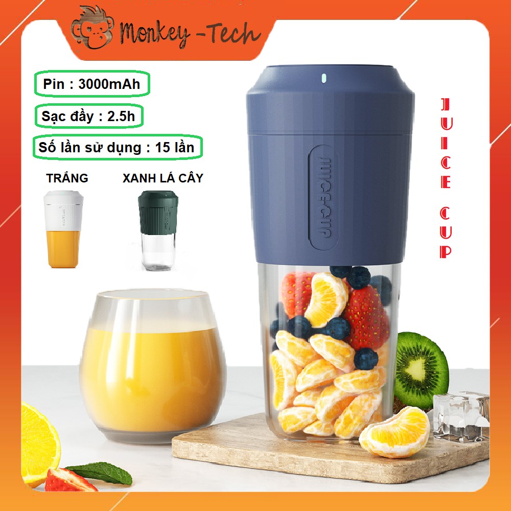 Máy xay sinh tố cầm tay Juice Cup dung tích 450ml pin 3000mah công suất 50W- JC01 - MonkeyTech