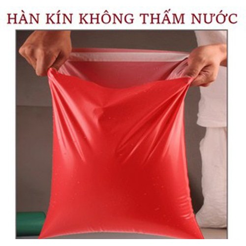 Combo 100 Túi Nylon Đen Đóng Hàng Niêm Phong Có Keo Dán Miệng 38x52cm