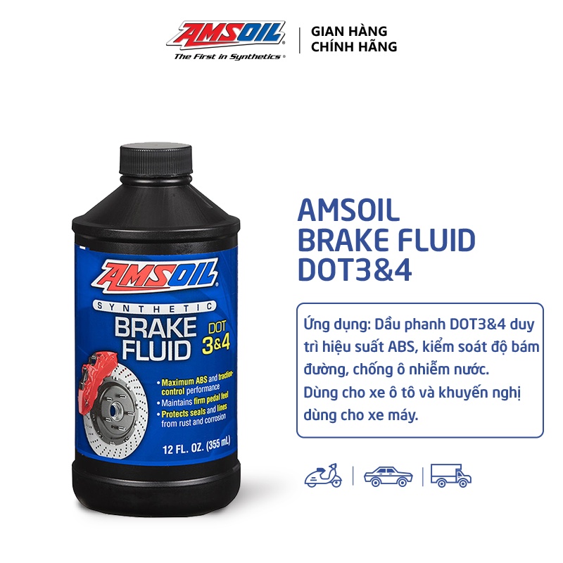 Dầu Thắng Amsoil cao cấp DOT 3 và 4, 355ml