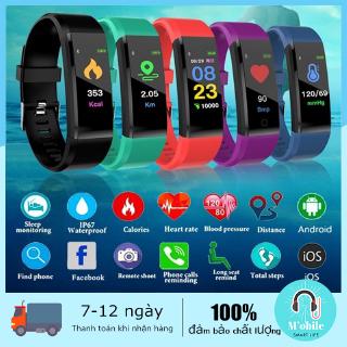 Đồng hồ thông minh ID115 Plus chống thấm nước phong cách thể thao cho iOS Android