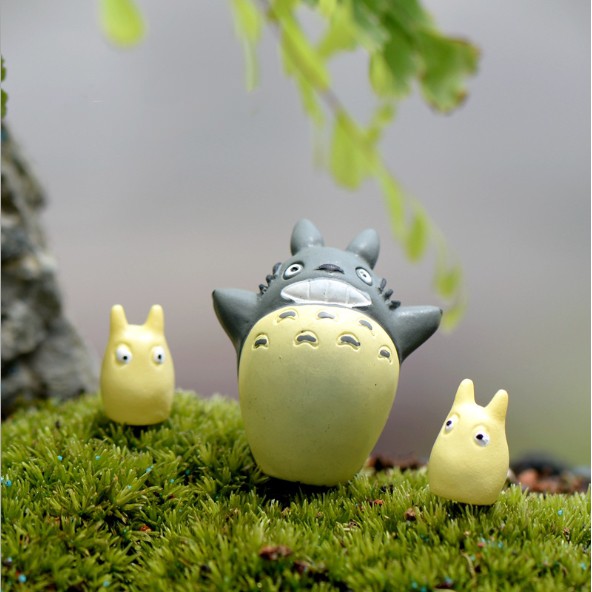 Combo 02 mô hình Chibi Totoro trang trí tiểu cảnh, móc khóa, DIY