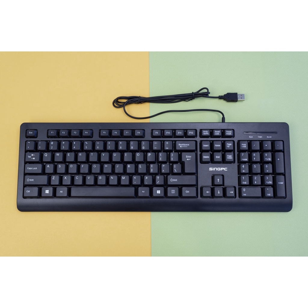 Bàn phím có dây SingPC KB-196 - Hàng Chính Hãng