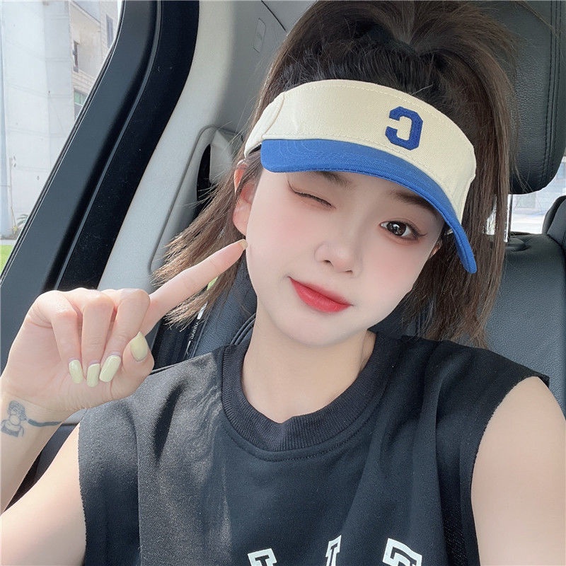 Mũ Lưỡi Trai Nửa Đầu Chống Nắng Thoáng Khí Màu Sắc Tương Phản Thời Trang Mùa Hè Cho Nam Và Nữ