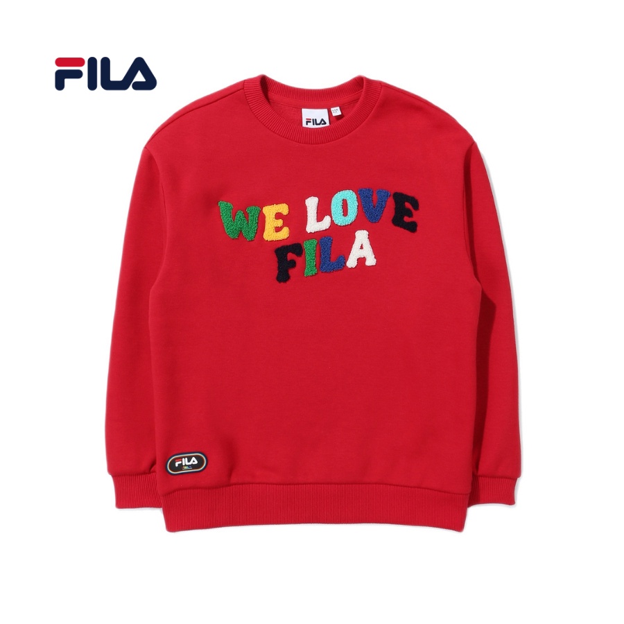 Áo khoác hoodie tay dài trẻ em Fila Grass Embroidery Mtm - FK2POD4103X-DRD
