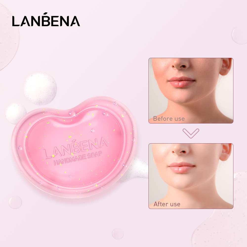 Xà phòng Lanbena tinh dầu hoa anh đào làm sạch sau nuôi dưỡng chăm sóc da 100g