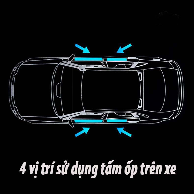 Bộ 4 Miếng Nẹp Bước Chân Bằng Cao Su Chống Trơn Trượt - Miếng Dán Chống Trầy Xước Bậc Cửa Lên Xuống Ô Tô Logo