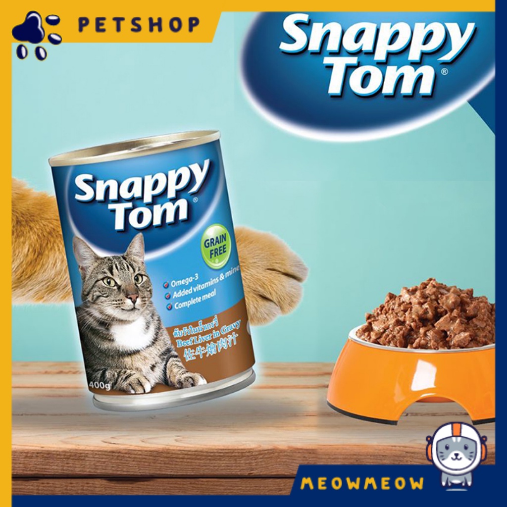 Pate cho mèo Snappy Tom | Lon 400GR | - Pate Snappy Tom - Thức ăn dinh dưỡng cho mèo.